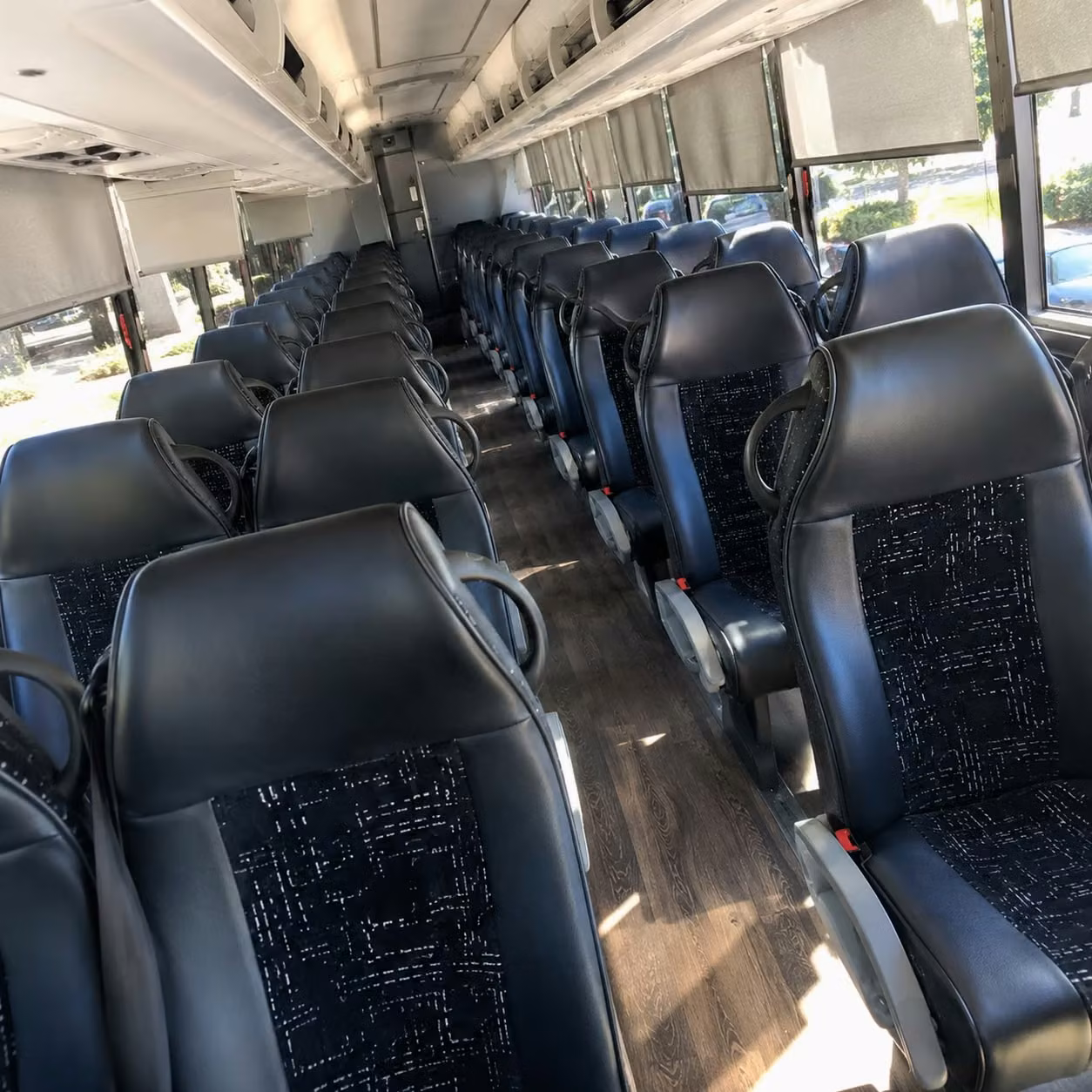 56 passenger charter bus interior